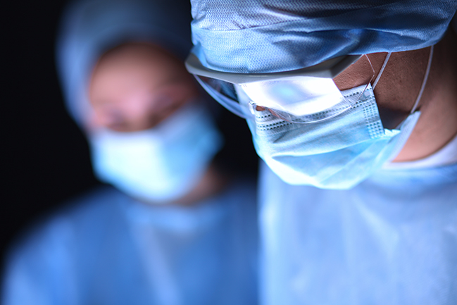Two surgeons in operating room.