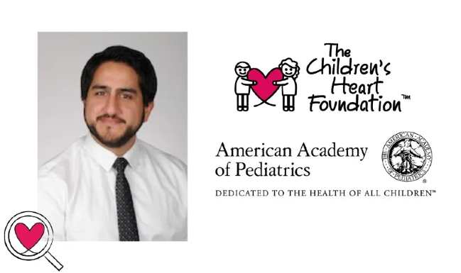 Mohammad Al-mousily, M.D. featured in a graphic for The Children's Heart Foundation with the American Academy of Pediatrics.