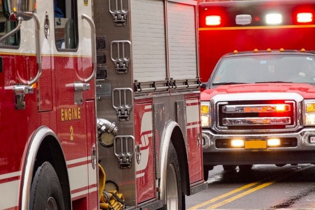 photo of a fire trucks
