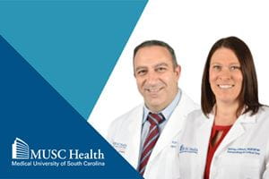 MUSC Health providers Ramzy Al Hourany, M.D. and Whitney Johnson, AGACNP-BC.