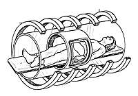 Illustration of an MRI machine