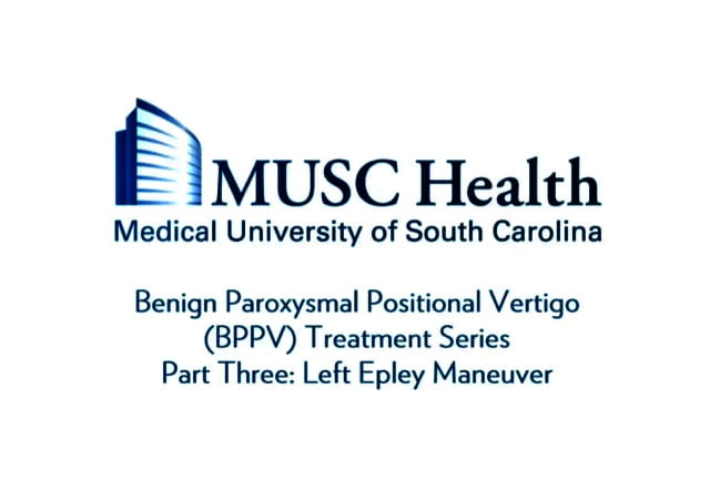 BPPV Treatment Series, Left Epley Maneuver 