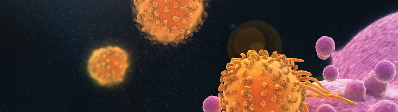 T cell attacking a tumor