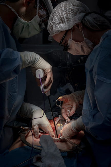 Dr. Katy Morgan performing surgery. 