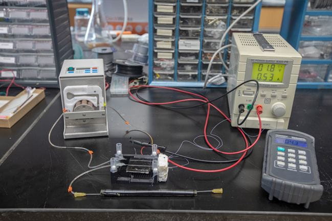 Laboratory instruments connected to a filtration device