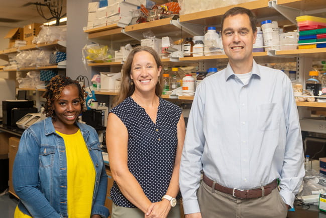 Group photo of Jamila Williams, Laura Novonty and Eric Meissner