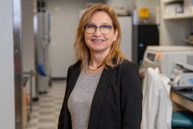 Christina Voelkel-Johnson in her lab