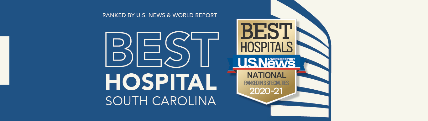 Ranked by U.S. News & World Report Best Hospital South Carolina hero image