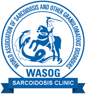 Logo for the World Association of Sarcoidosis and other granulomatous disorders WASOG Sarcoidosis Clinic.