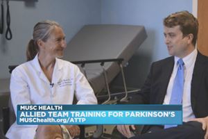 Allied Team Training for Parkinson's screen capture - text reads: MUSC Health Allied Team Training For Parkingson's MUSChealth.org/ATTP