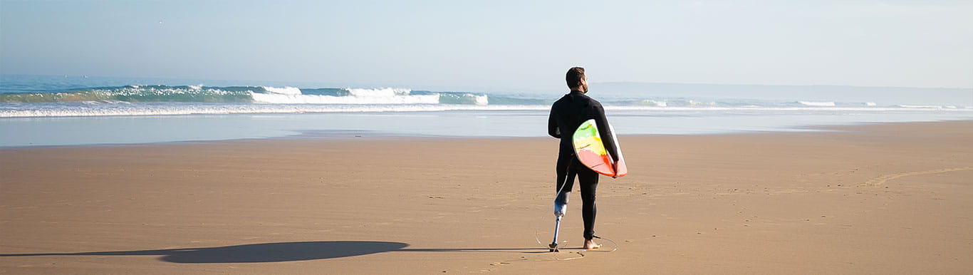 Surfer on the beach.