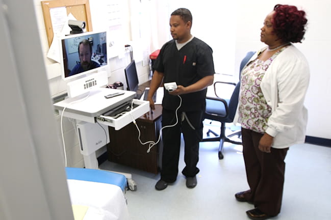 Providers connecting via telehealth from prison