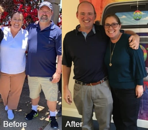 Michelle and Thomas before and after bariatric surgery
