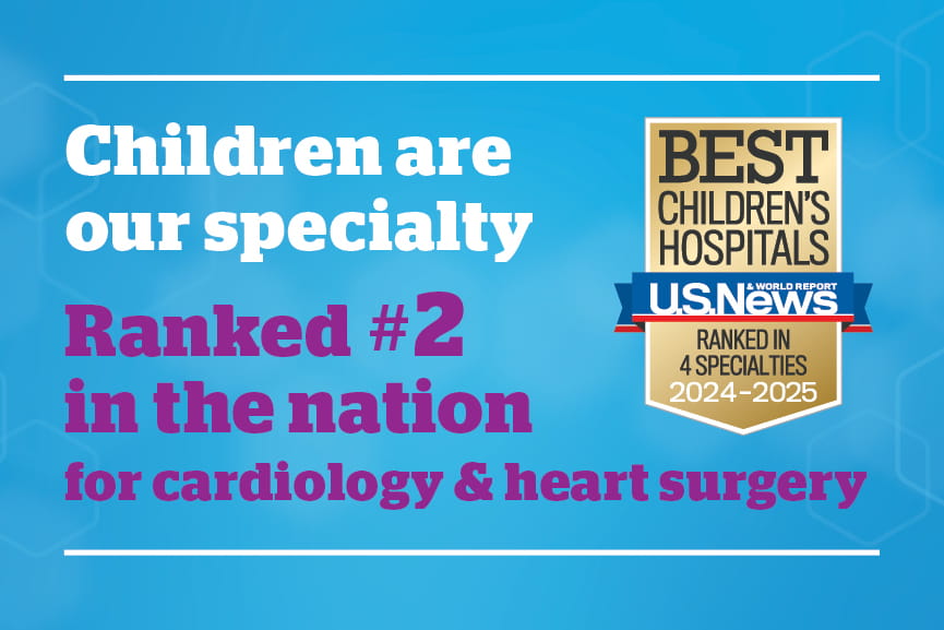 Best Children's Hospitals US News & World Report | Ranked in Four Specialties | 2024-2025