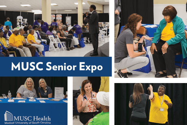 Collage of images from previous Senior Expo events