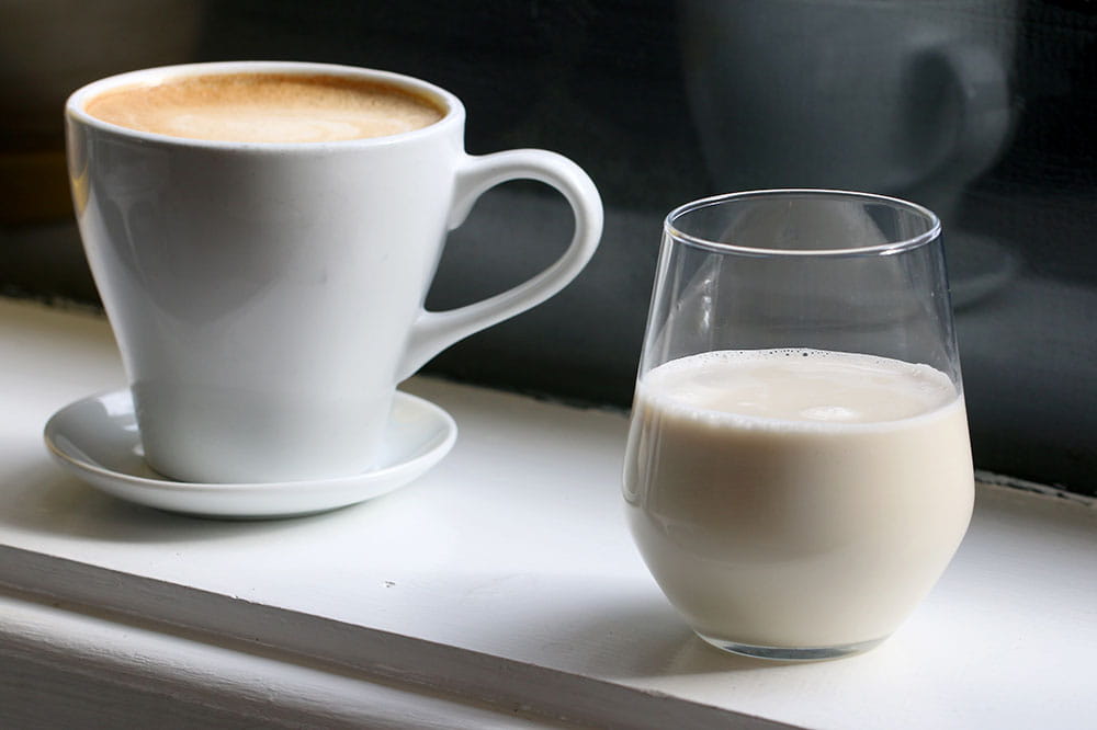 Coffee and oat milk
