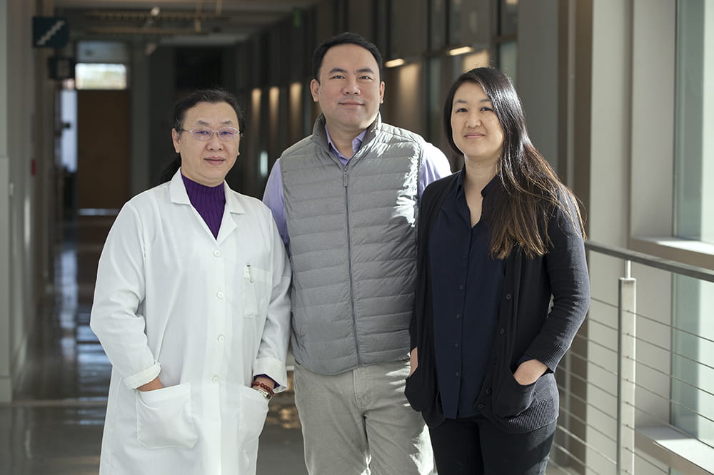 Dr. Zhi Zhong, Dr. James Chou, and Dr. Sherine Chan of the Medical University of South Carolina