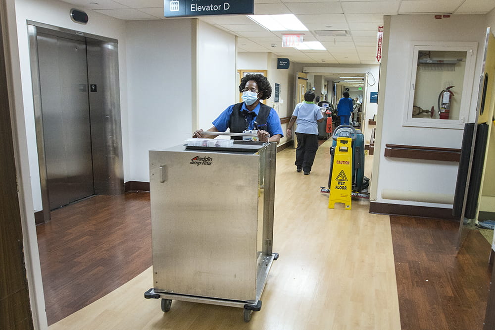 Food service workers keep staff and patients fed through pandemic