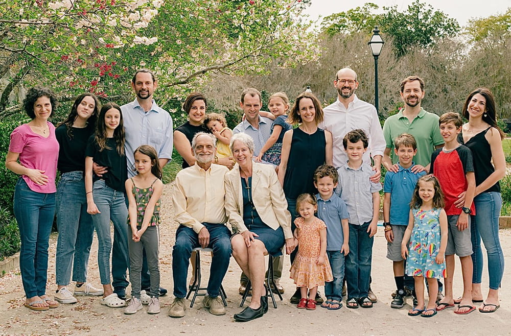 large group photo of several family groups