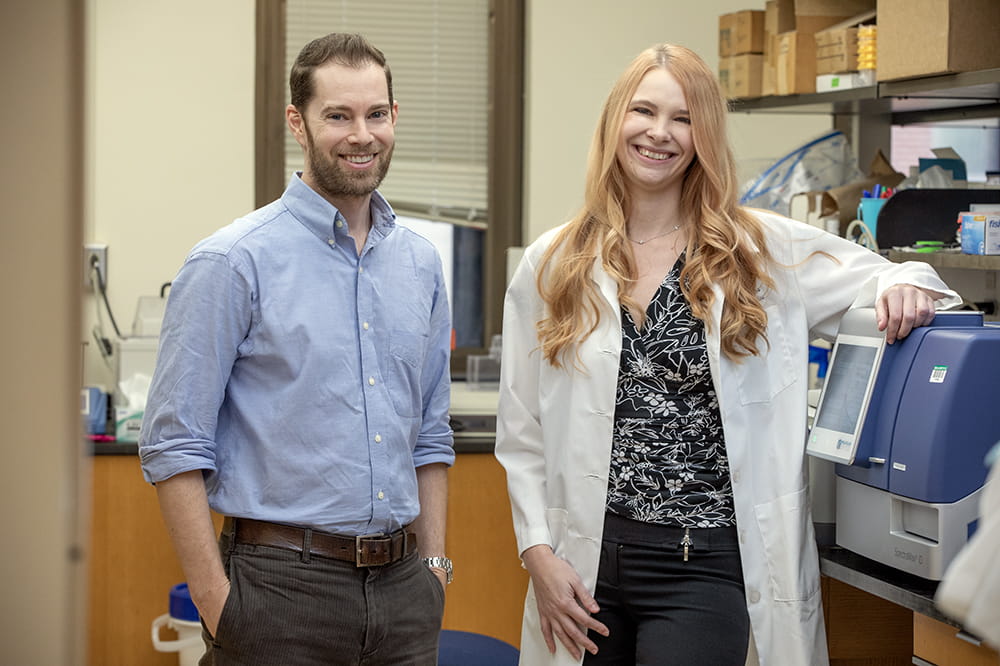 Dr. David Long (left) and Dr. Colleen Quaas. Photograph by Sarah Pack.