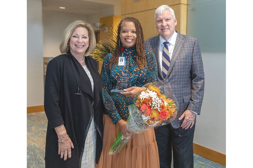 VIA Compassion award presented to Tenelle Jones with MUSC Resiliency Program.