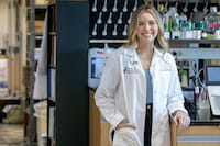 Dr, Cortney Gensemer, postdoctoral fellow in the Norris lab and Blue Sky Award winner